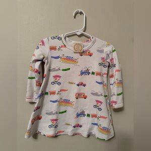 The Beaufort Bonnet Company Transportation Long Sleeve Polly Play Dress